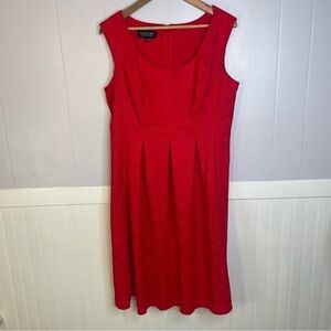 Black Label by Evan Picone lace sleeveless dress, 12, red